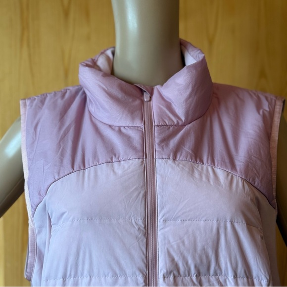 Lululemon Down For It Puffer Vest Size 16 Goose Down Full Zip Sporty Light Pink - Picture 5 of 16